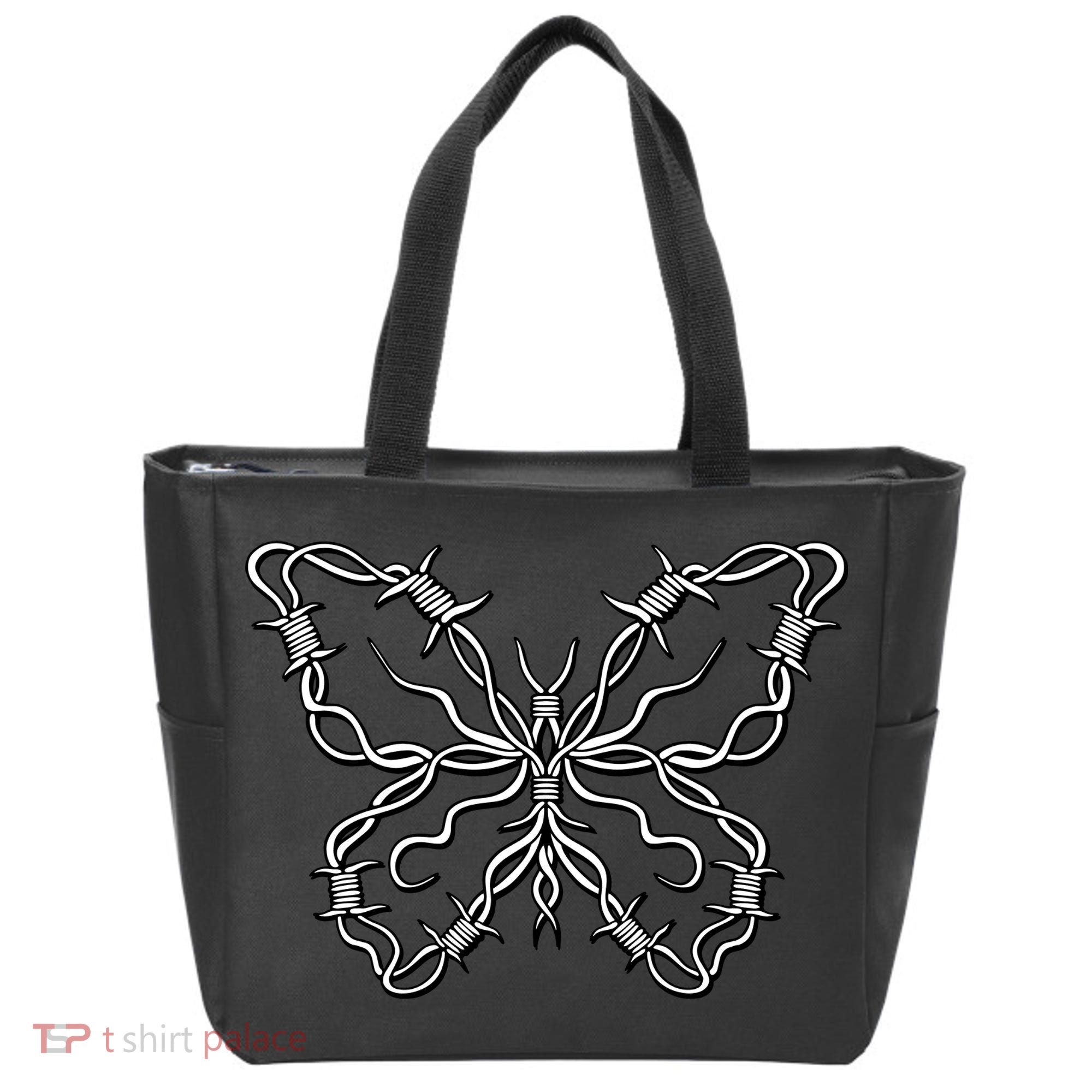 Barbed Wire Butterfly Tote Bag
