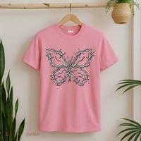 Barbed Wire Butterfly T-Shirt thumb 2