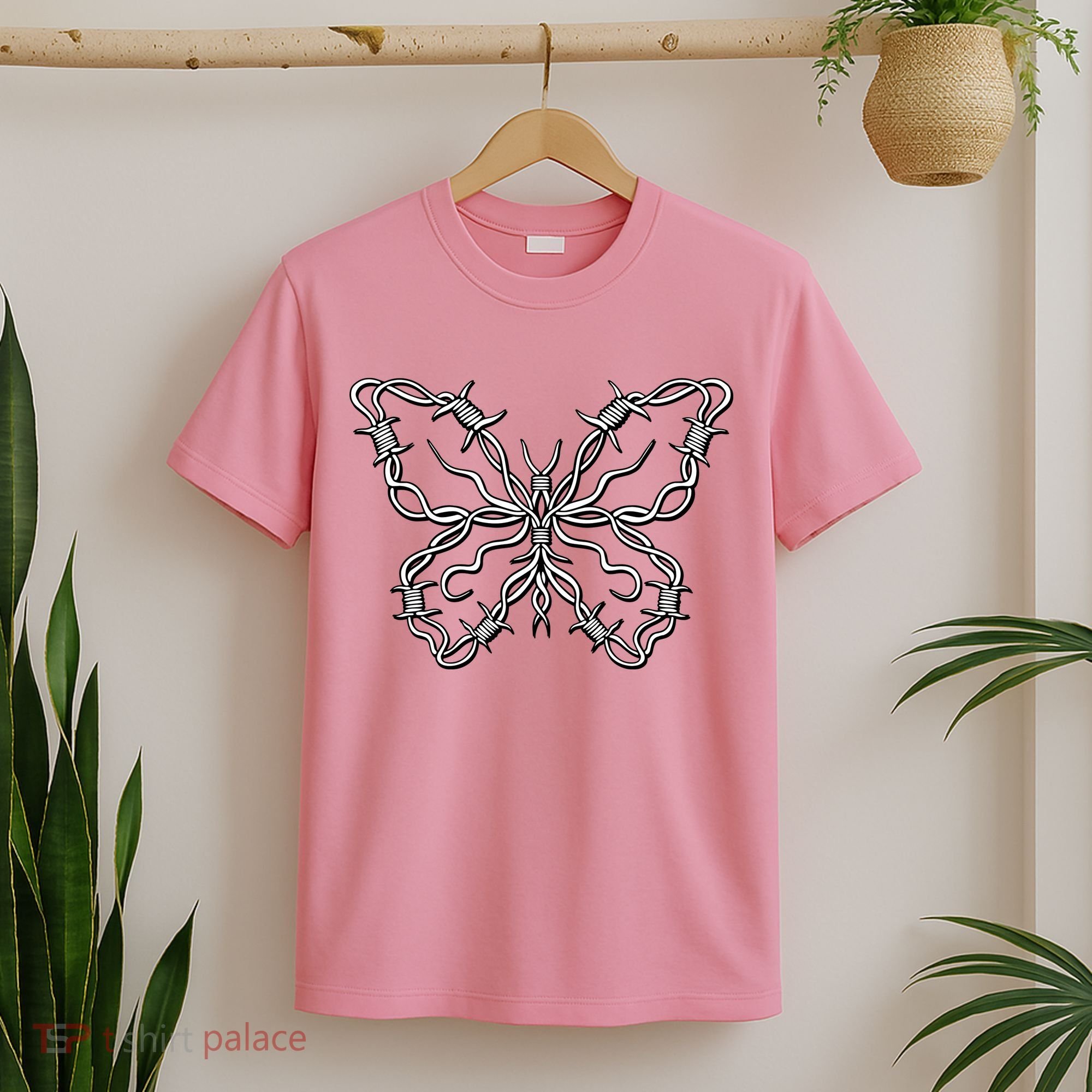 Barbed Wire Butterfly T-Shirt