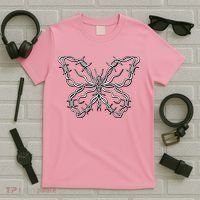 Barbed Wire Butterfly T-Shirt thumb 5