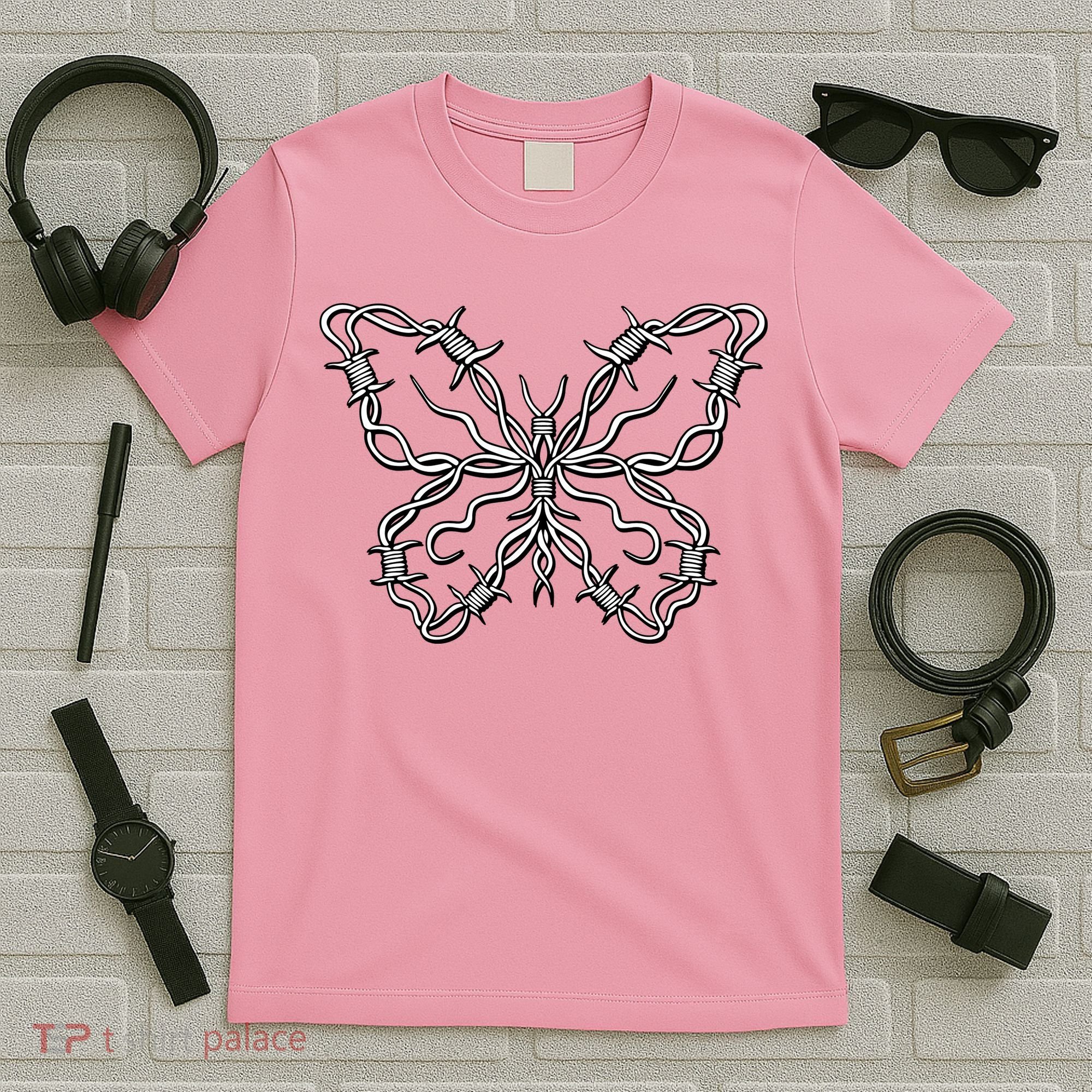 Barbed Wire Butterfly T-Shirt