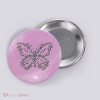 Barbed Wire Butterfly Button thumb 0