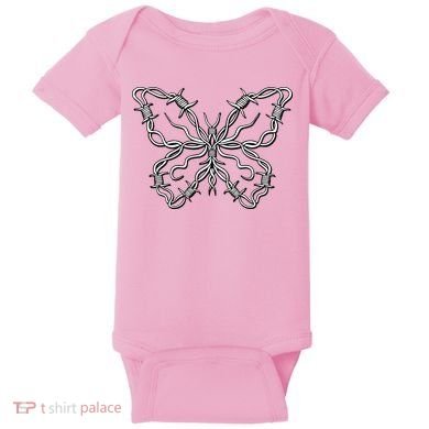 Barbed Wire Butterfly Baby Bodysuit