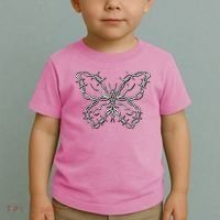 Barbed Wire Butterfly Toddler T-Shirt thumb 2