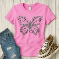 Barbed Wire Butterfly Women's T-Shirt thumb 3