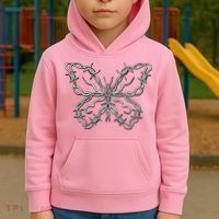 Barbed Wire Butterfly Kids Hoodie thumb 2