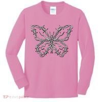Barbed Wire Butterfly Kids Long Sleeve Shirt thumb 0