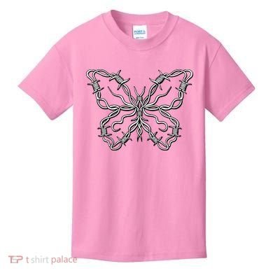 Barbed Wire Butterfly Kids T-Shirt