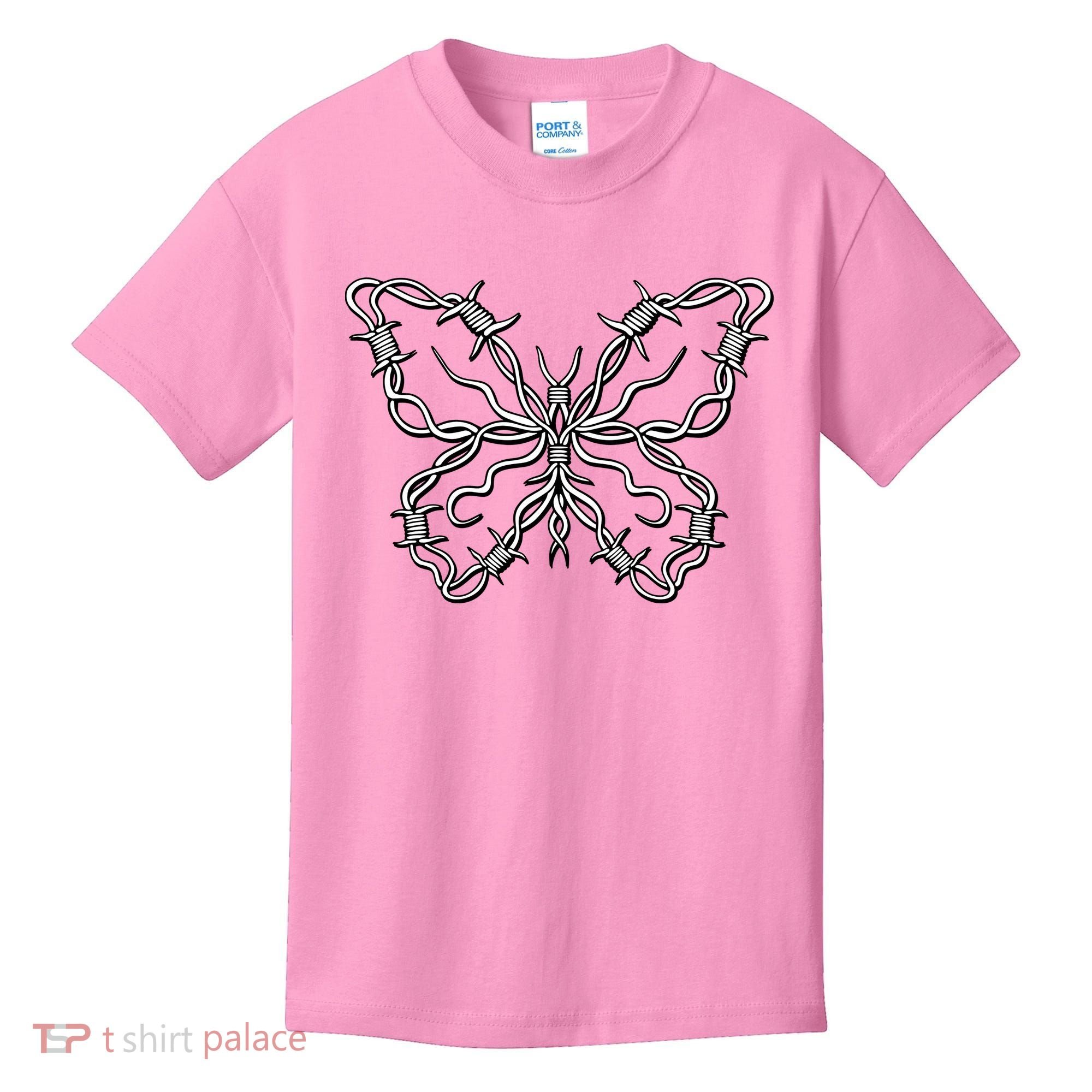 Barbed Wire Butterfly Kids T-Shirt