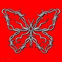 Barbed Wire Butterfly Santa Hat thumb 1
