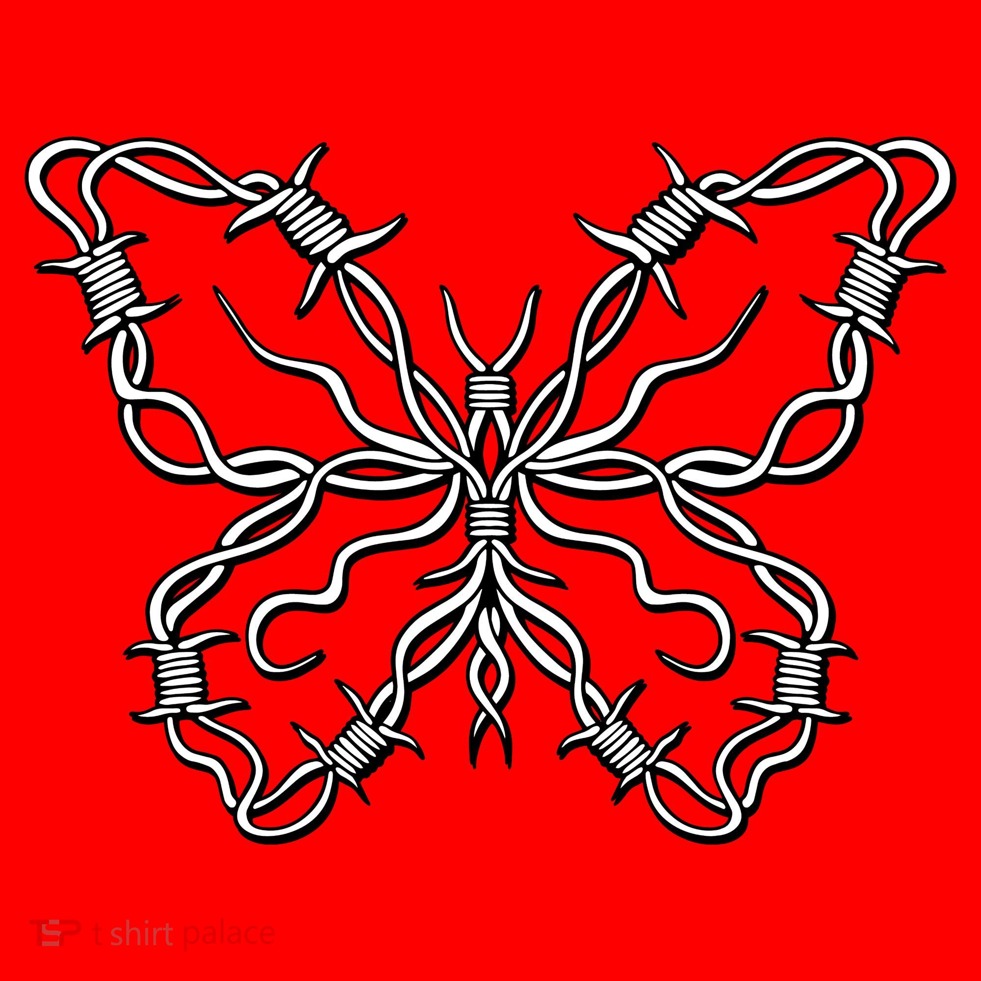 Barbed Wire Butterfly Santa Hat