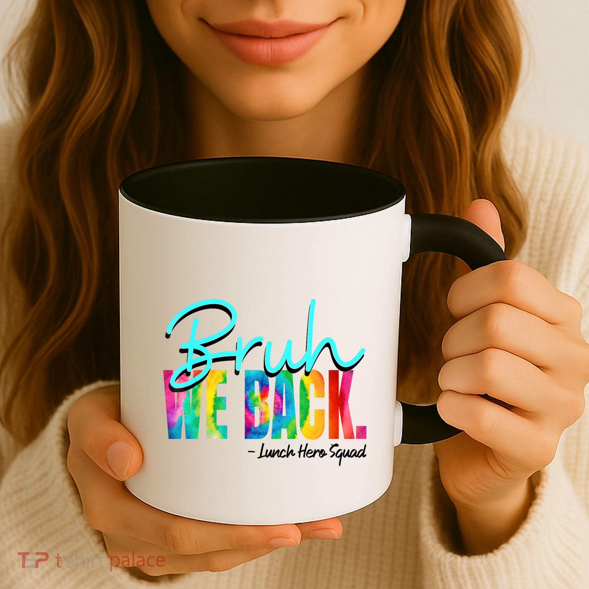 Bruh We Back Happy First Day Of School Lunch Hero Squad Funny Gift Coffee Mug