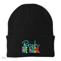 Bruh We Back Happy First Day Of School Lunch Hero Squad Funny Gift Beanie thumb 0