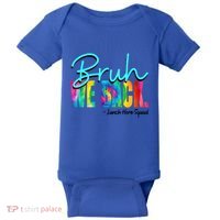 Bruh We Back Happy First Day Of School Lunch Hero Squad Funny Gift Baby Bodysuit thumb 0