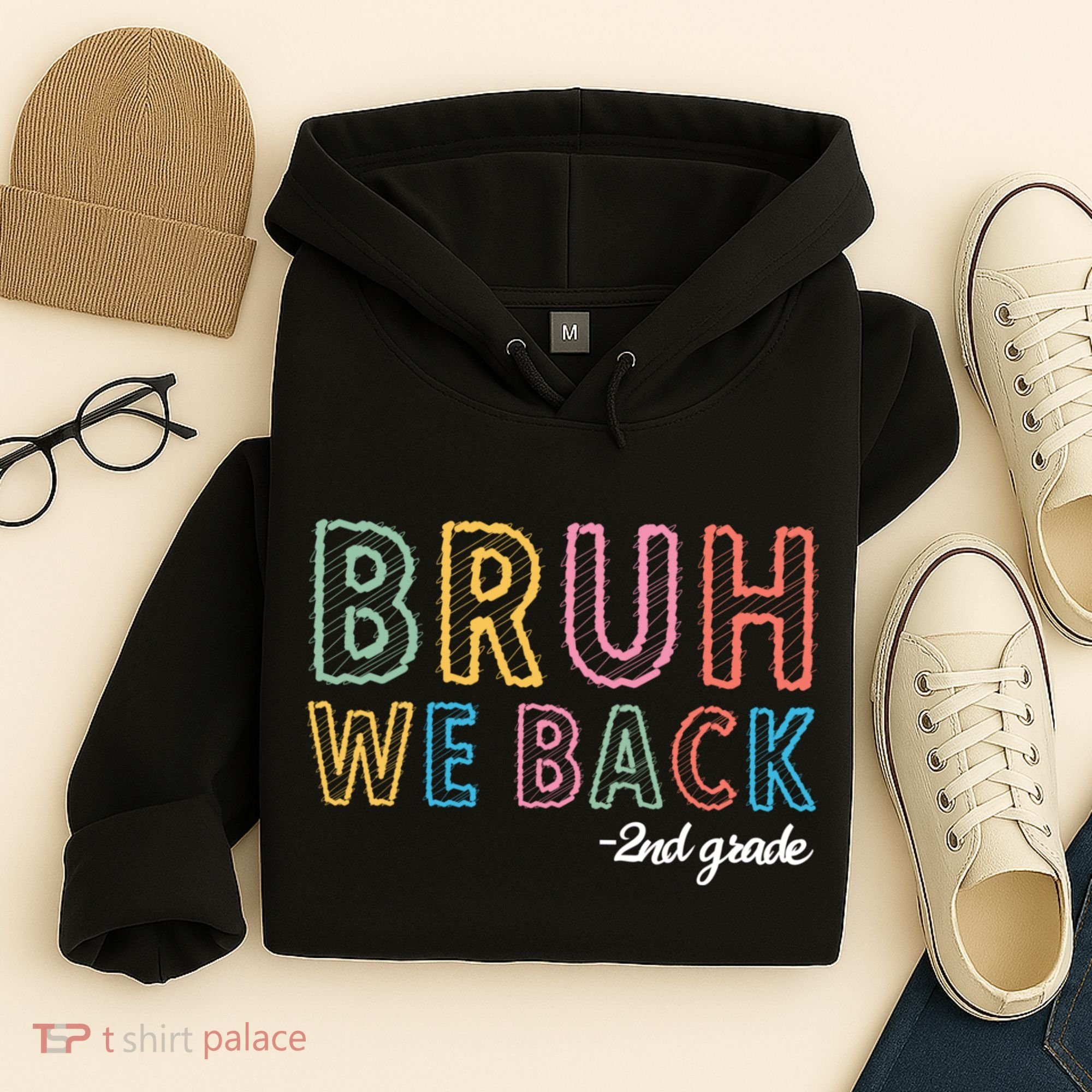 Bruh We Back 2nd Grade Back To School 2024 Hoodie