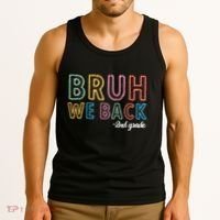 Bruh We Back 2nd Grade Back To School 2024 Tank Top thumb 3