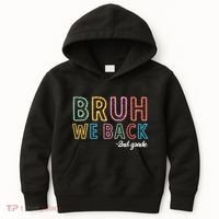 Bruh We Back 2nd Grade Back To School 2024 Kids Hoodie thumb 0