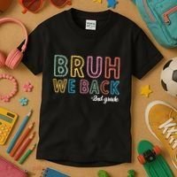 Bruh We Back 2nd Grade Back To School 2024 Kids T-Shirt thumb 3
