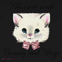 Blessed With Beauty And Rage Cute Lovely Cat Face Ribbon Toddler Hoodie thumb 2