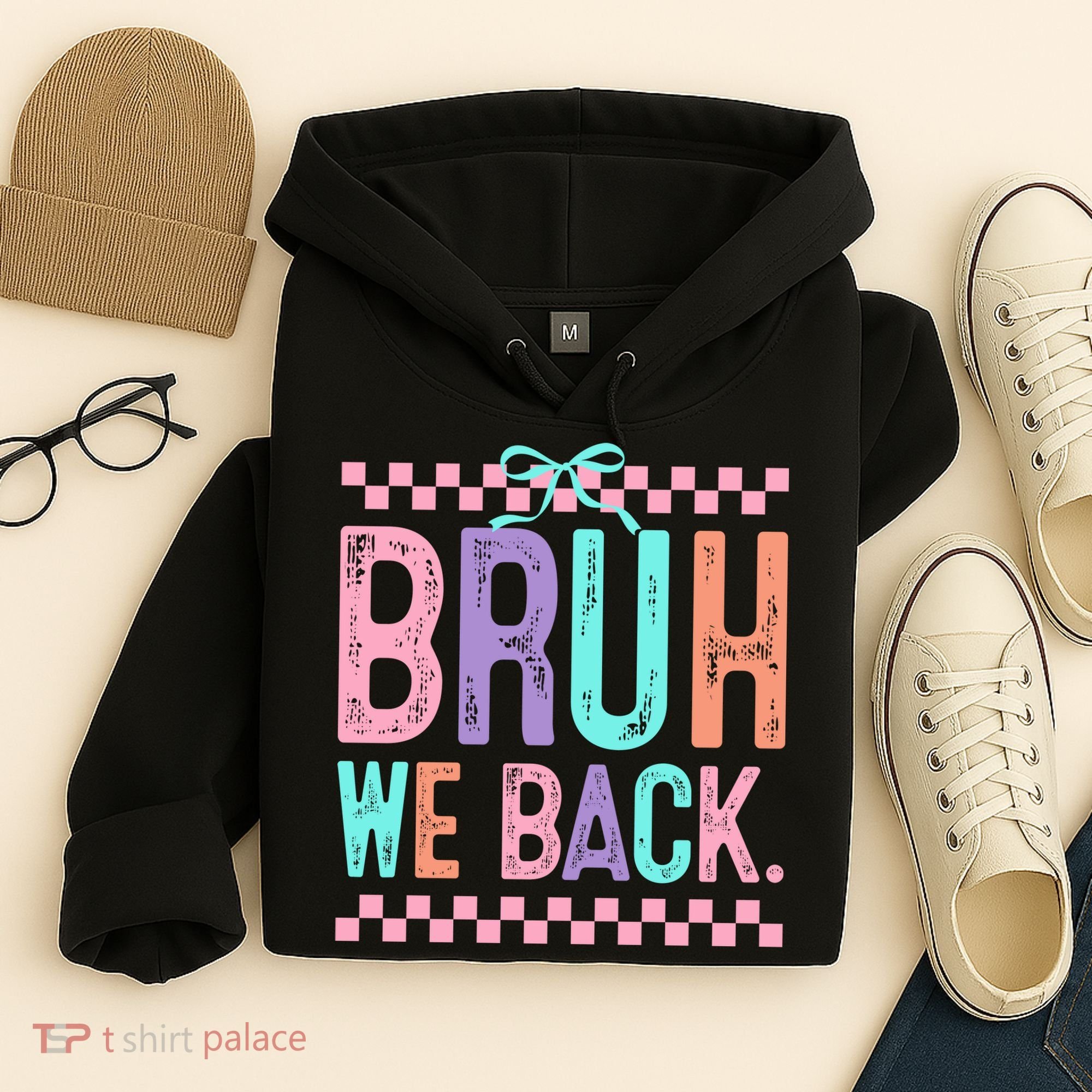 Bruh We Back Cute Funny Back To School Gift Hoodie
