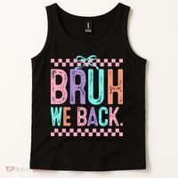 Bruh We Back Cute Funny Back To School Gift Tank Top thumb 2