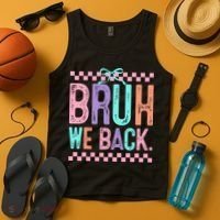 Bruh We Back Cute Funny Back To School Gift Tank Top thumb 4