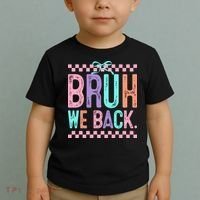 Bruh We Back Cute Funny Back To School Gift Toddler T-Shirt thumb 2