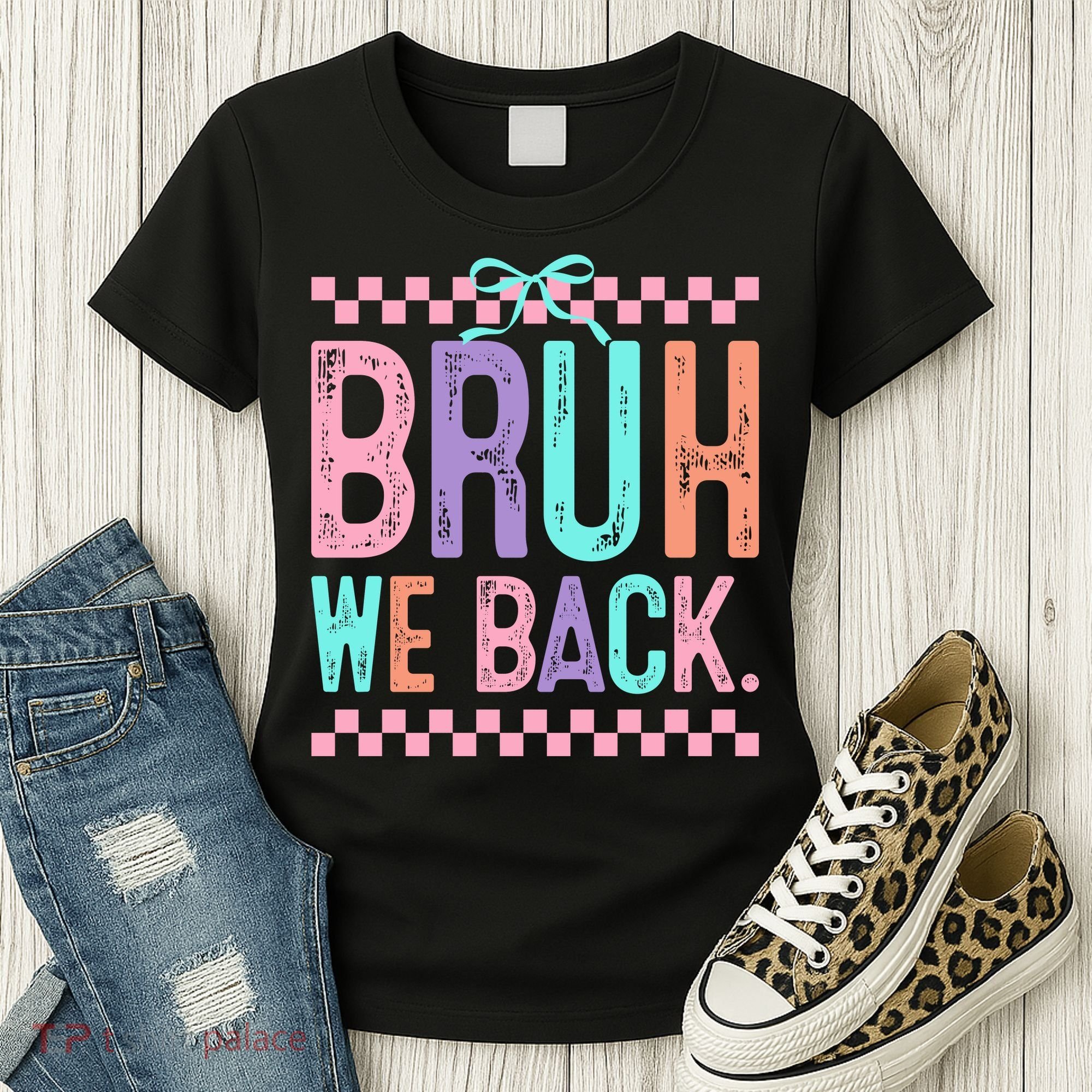 Bruh We Back Cute Funny Back To School Gift Women's T-Shirt