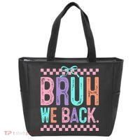 Bruh We Back Cute Funny Back To School Gift Tote Bag thumb 0