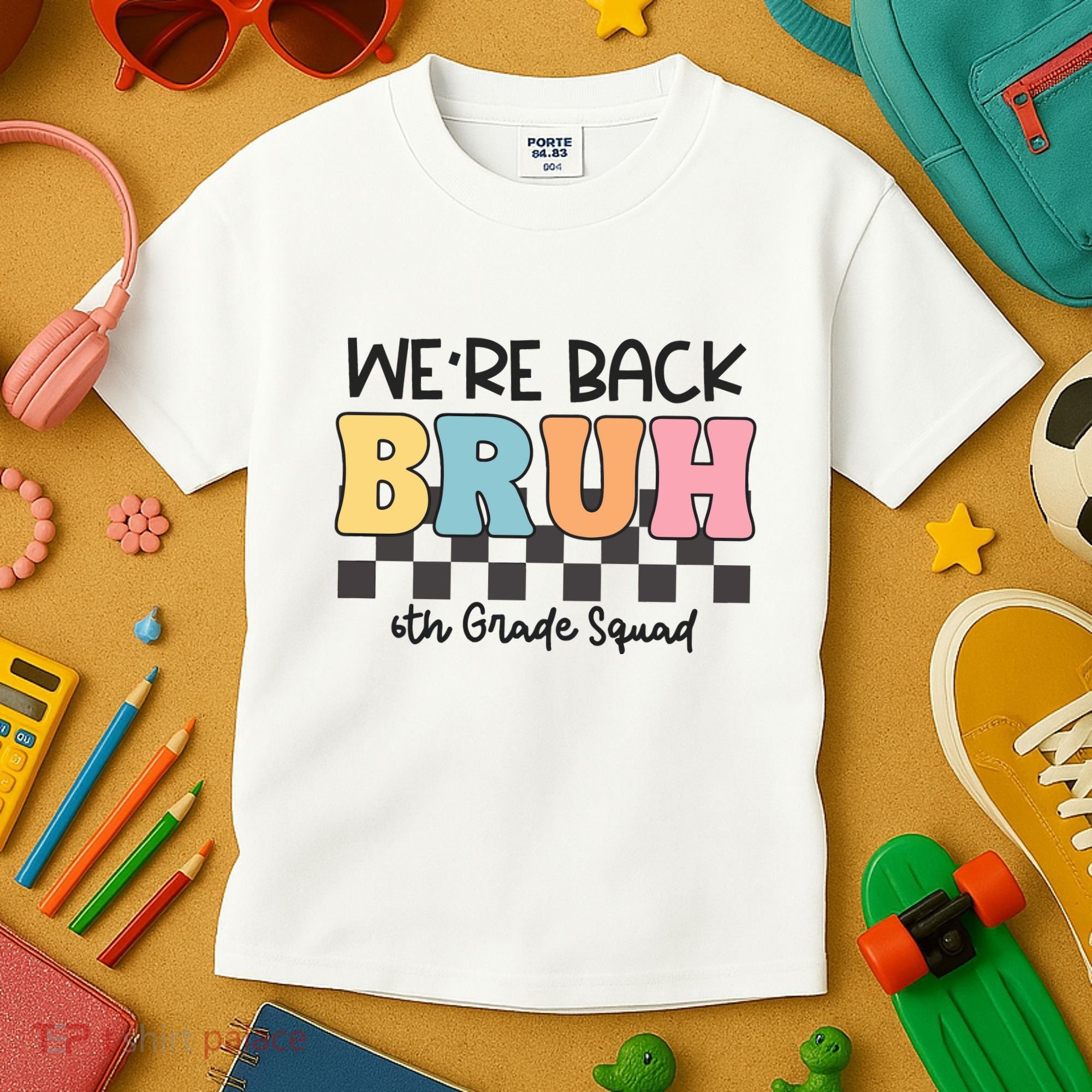 Bruh We Back 6th Grade Squad Kids T-Shirt