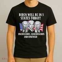 Biden Will Be In 3 States Today Funny Joe Biden Anti Biden T-Shirt thumb 3