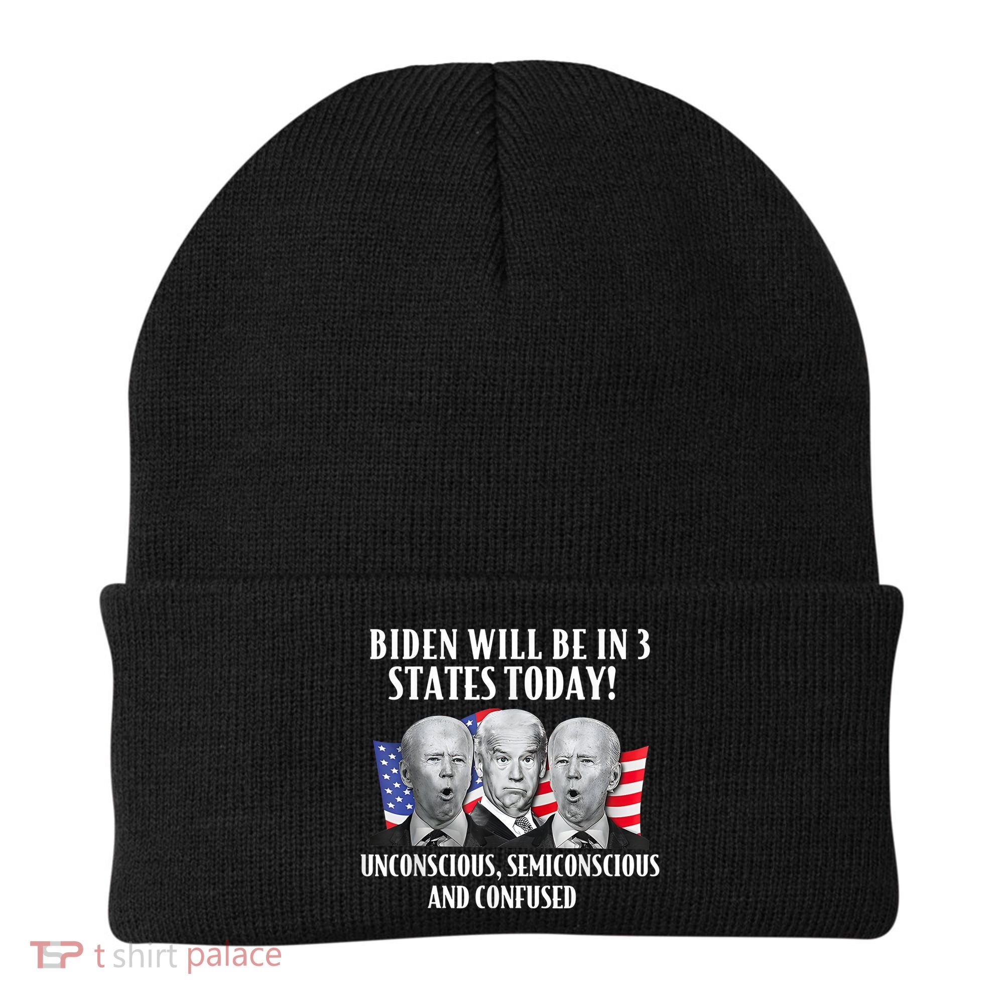 Biden Will Be In 3 States Today Funny Joe Biden Anti Biden Beanie