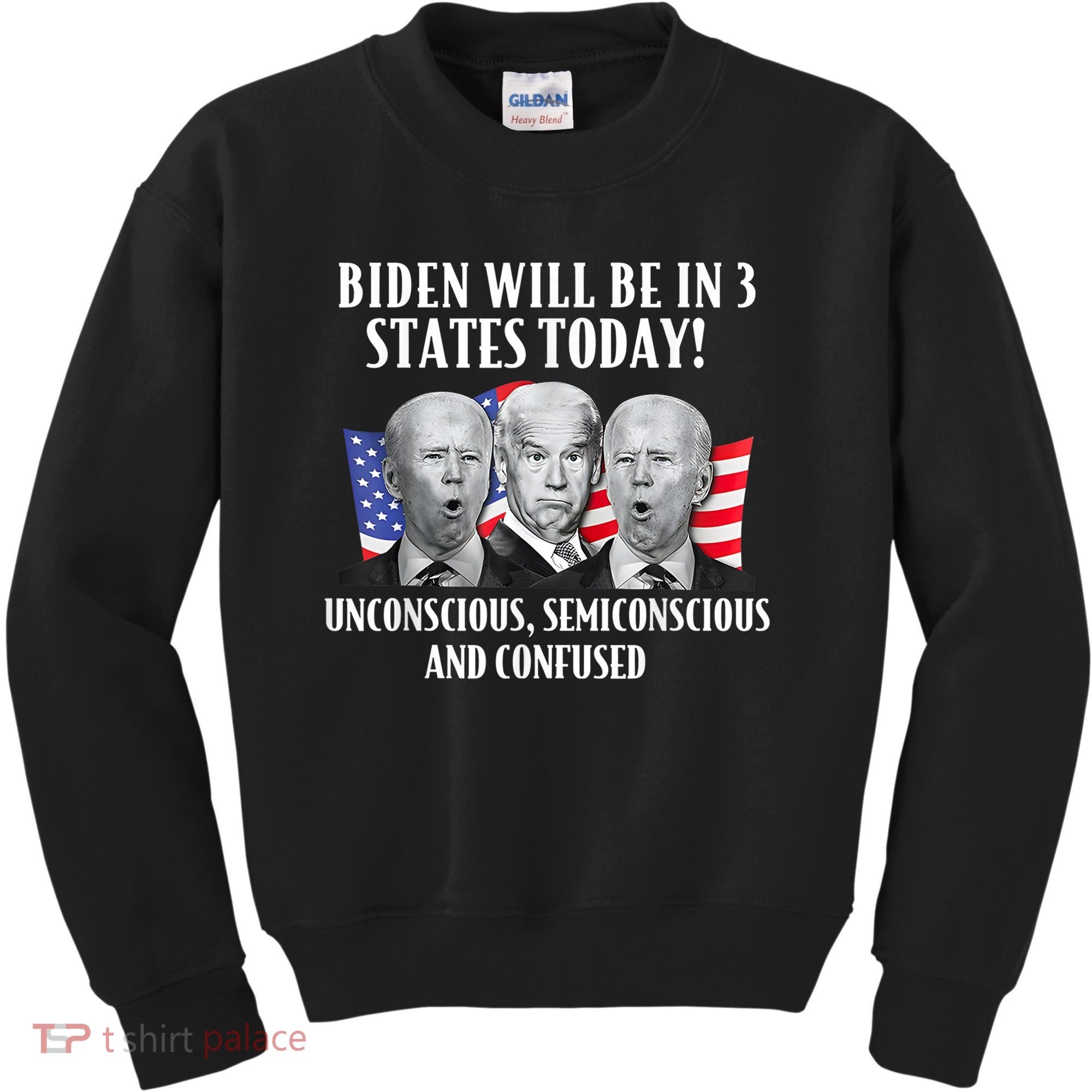 Biden Will Be In 3 States Today Funny Joe Biden Anti Biden Kids Sweatshirt