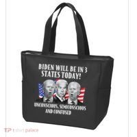 Biden Will Be In 3 States Today Funny Joe Biden Anti Biden Tote Bag thumb 3