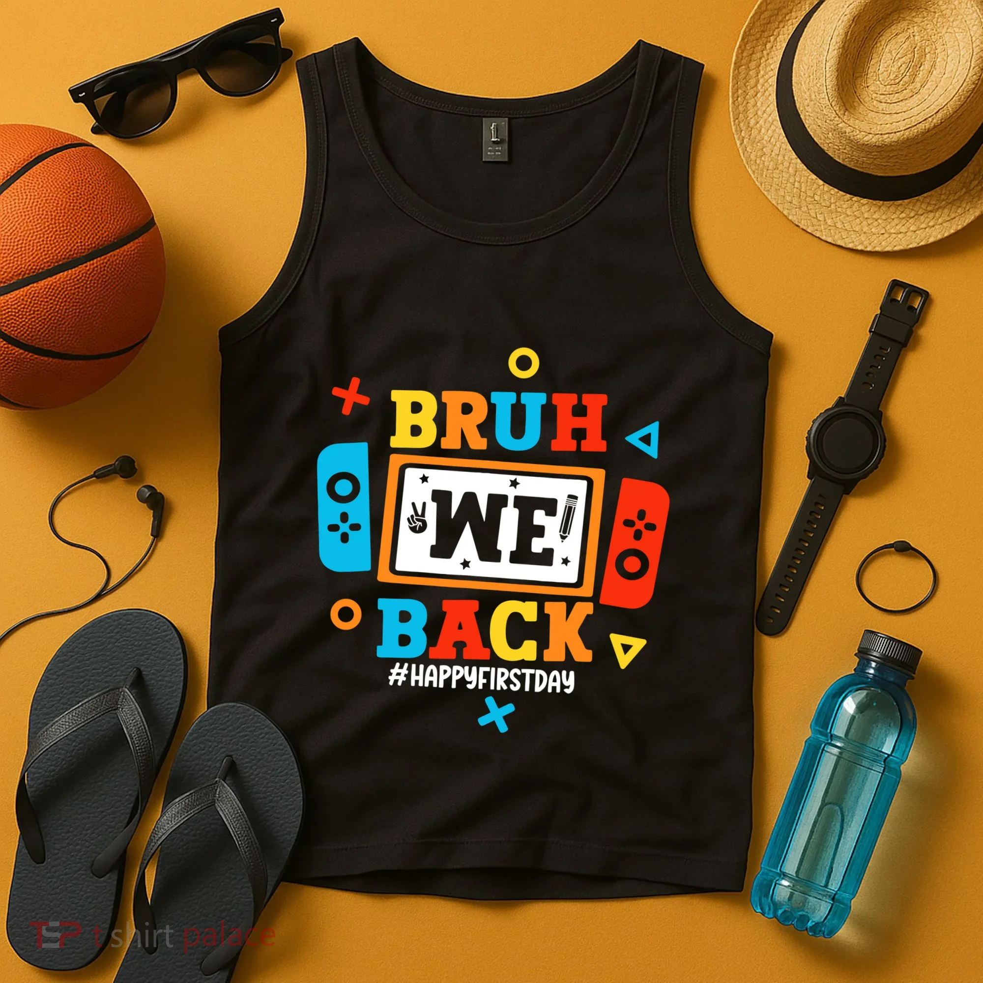 Bruh We Back To School Happy First Day Video Game Boy Tank Top
