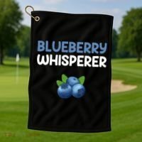 Blueberry Whisperer Blueberry Gift Golf Towel thumb 1
