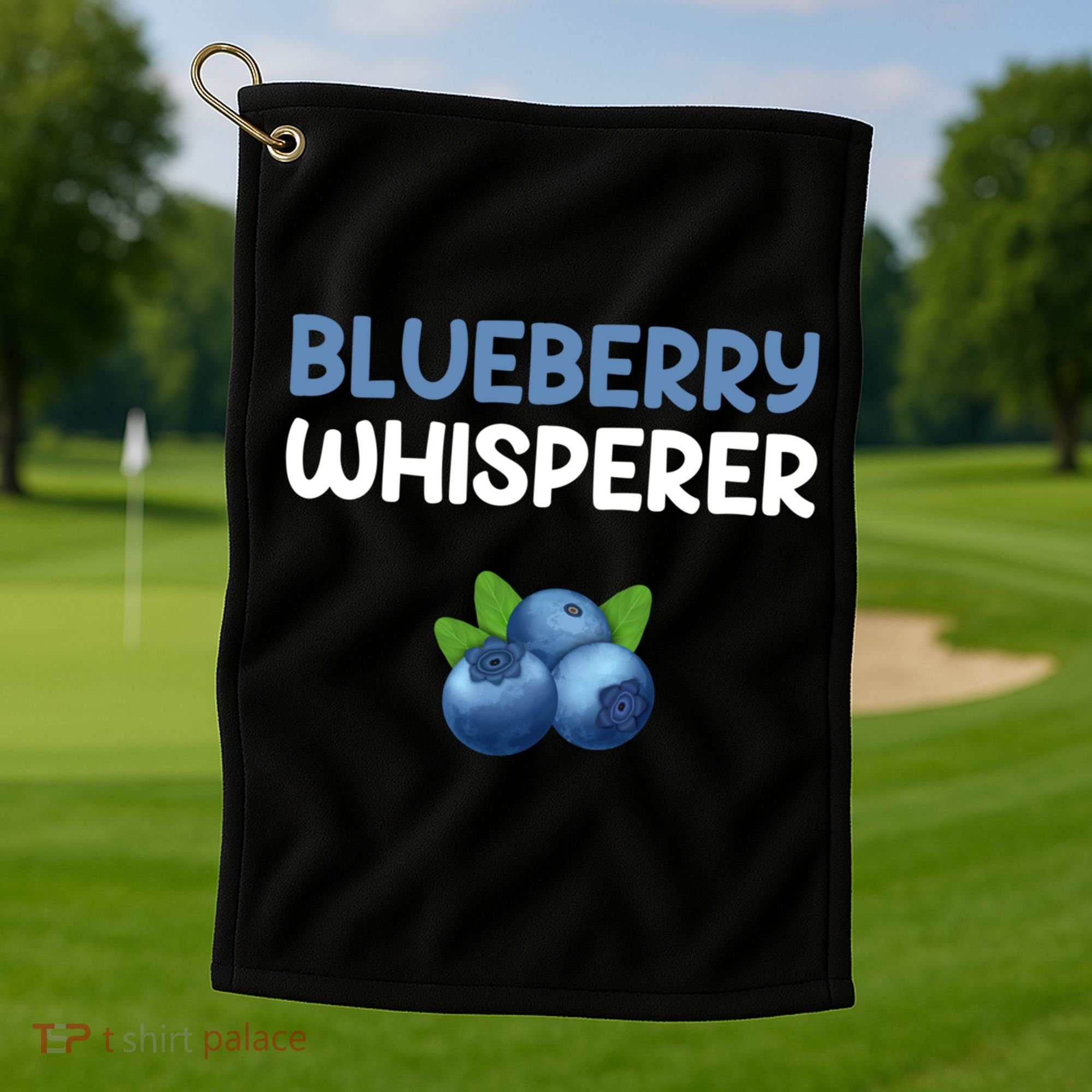 Blueberry Whisperer Blueberry Gift Golf Towel