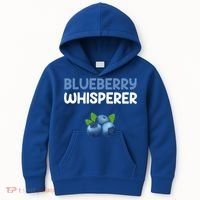 Blueberry Whisperer Blueberry Gift Kids Hoodie thumb 0
