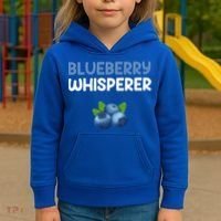Blueberry Whisperer Blueberry Gift Kids Hoodie thumb 3