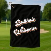 Butthole Whisperer Golf Towel thumb 1