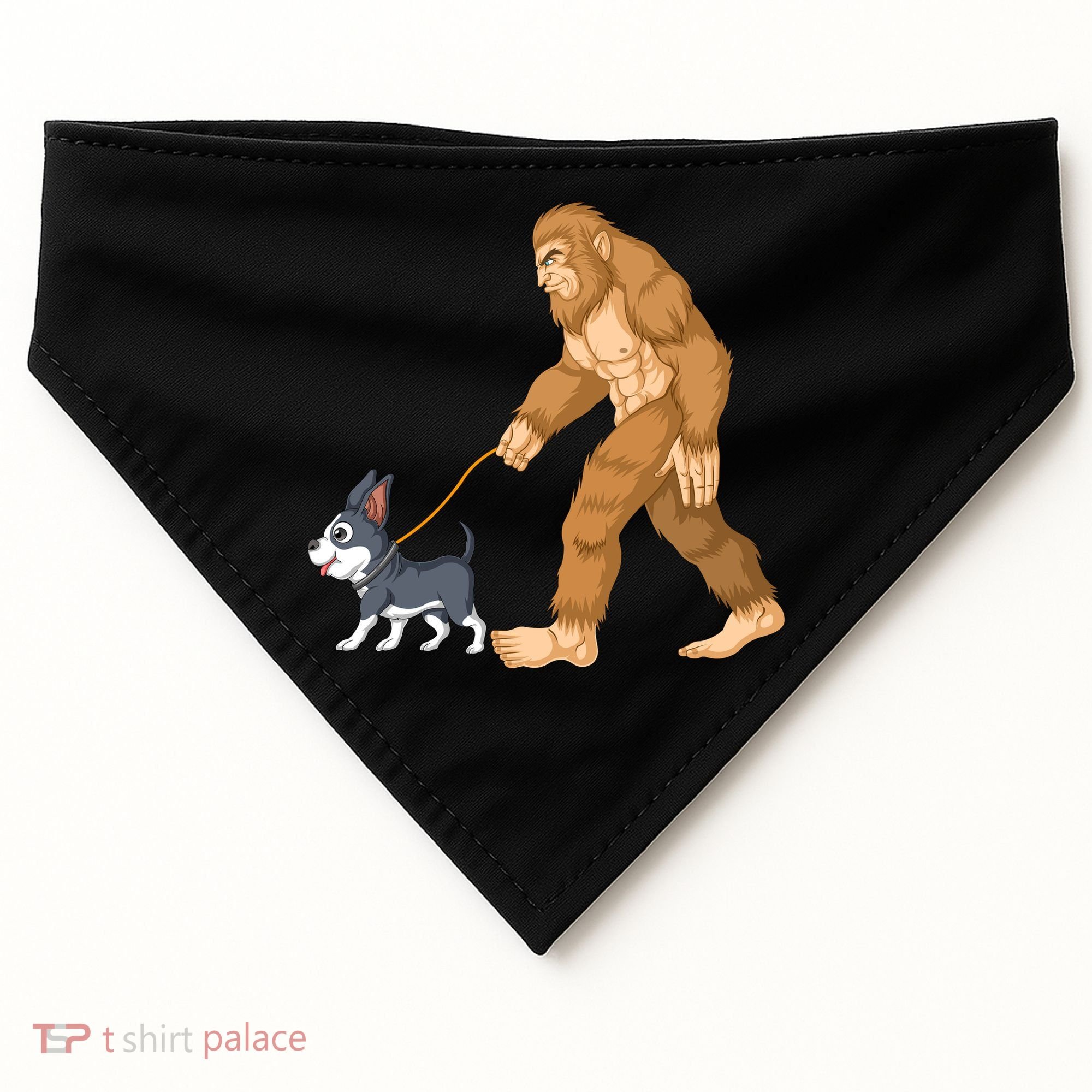 Bigfoot Walk Boston Terrier USA-Made Doggie Bandana