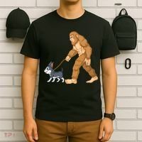 Bigfoot Walk Boston Terrier T-Shirt thumb 6