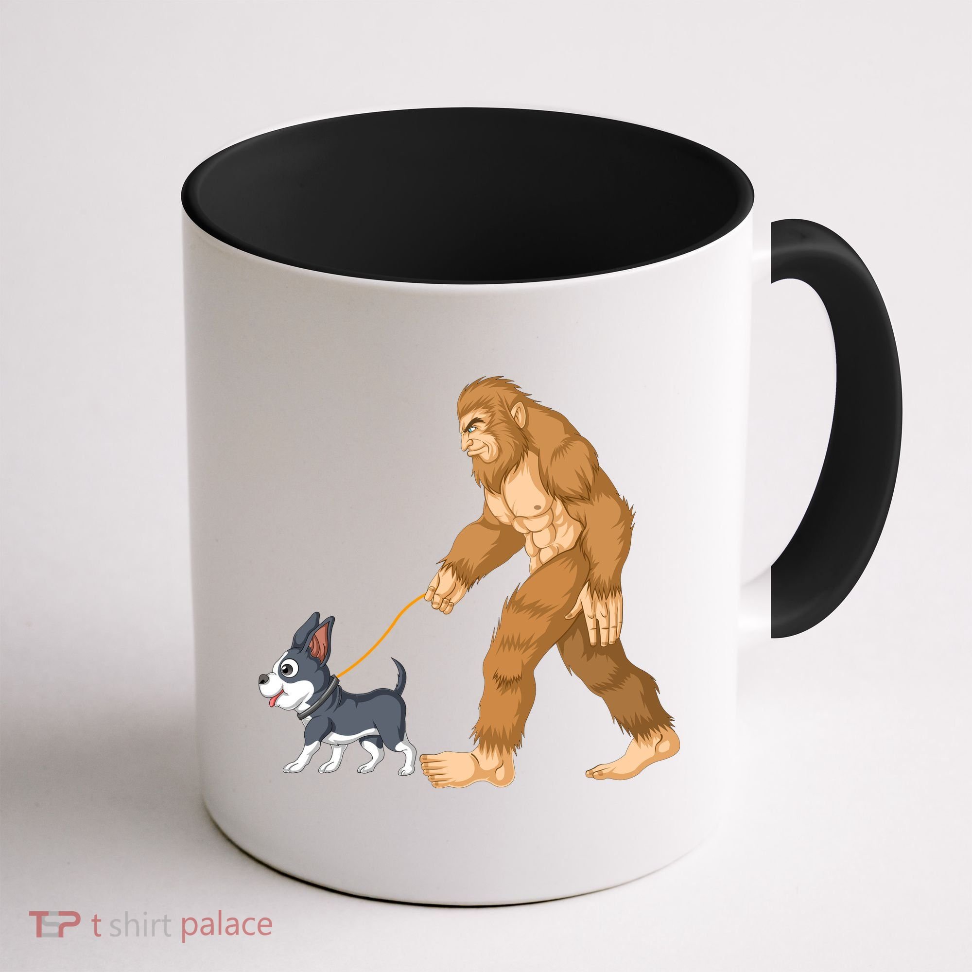 Bigfoot Walk Boston Terrier Coffee Mug