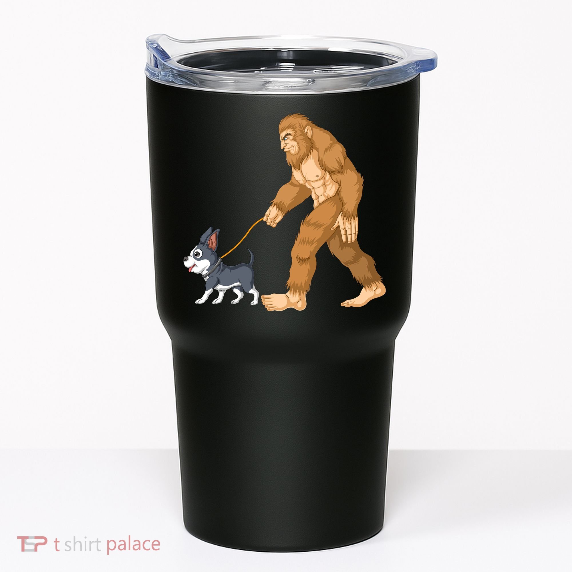 Bigfoot Walk Boston Terrier Tumbler