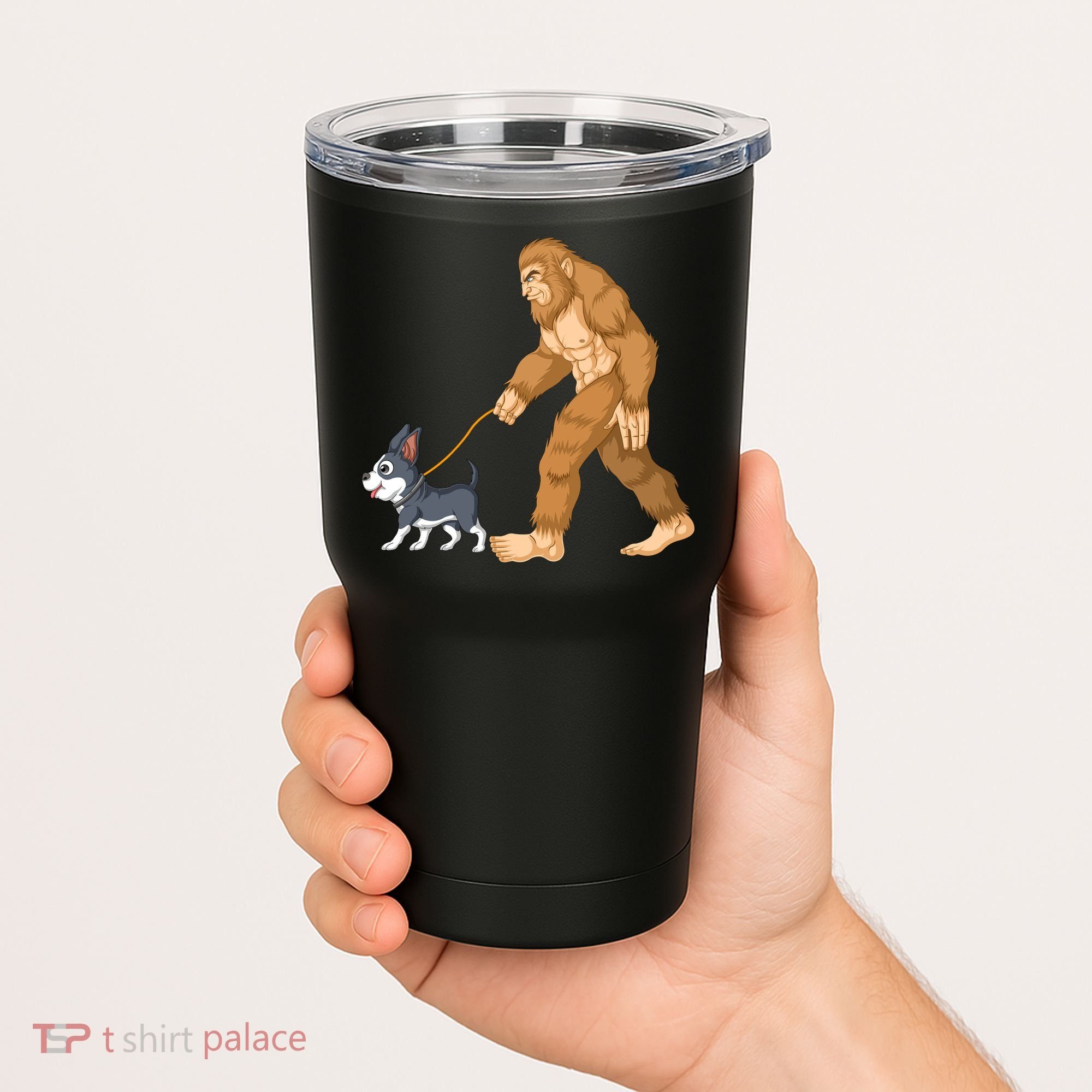 Bigfoot Walk Boston Terrier Tumbler