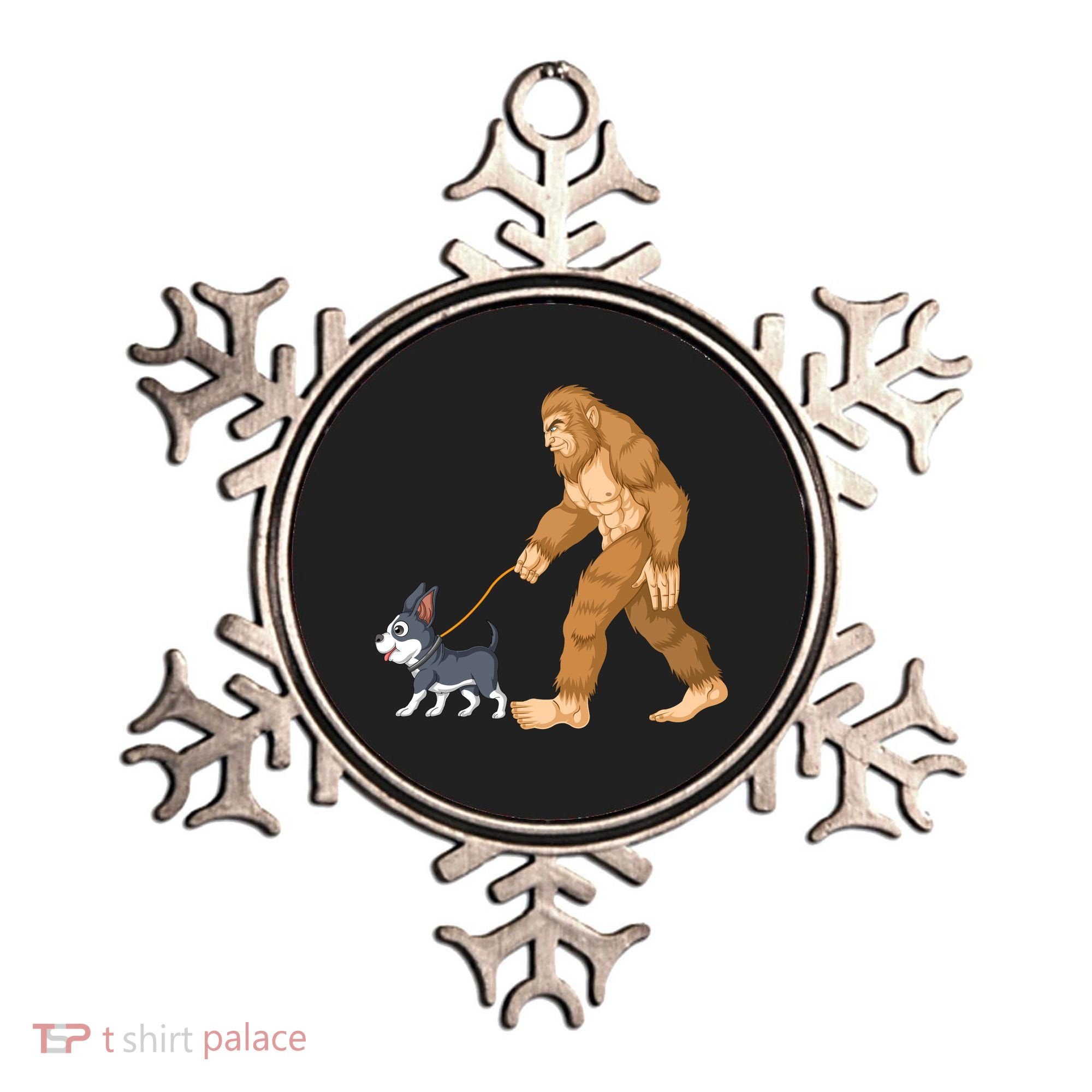 Bigfoot Walk Boston Terrier Ornament