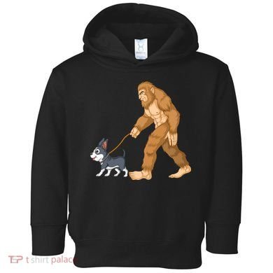 Bigfoot Walk Boston Terrier Toddler Hoodie
