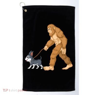 Bigfoot Walk Boston Terrier Golf Towel