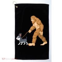Bigfoot Walk Boston Terrier Golf Towel thumb 0
