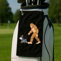 Bigfoot Walk Boston Terrier Golf Towel thumb 2